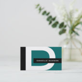 Cartes de visite modernes de monogramme (Debout devant)