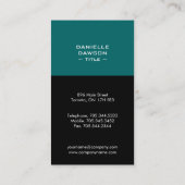 Cartes de visite modernes de monogramme (Dos)