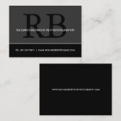 Cartes de visite modernes de monogramme (Devant / Derrière)