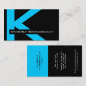 Cartes de visite modernes de monogramme (Devant / Derrière)