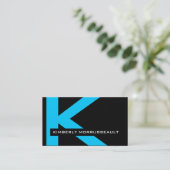 Cartes de visite modernes de monogramme (Debout devant)