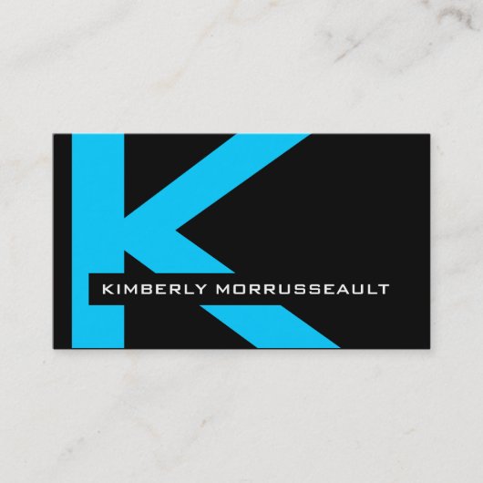 Cartes de visite modernes de monogramme (Devant)