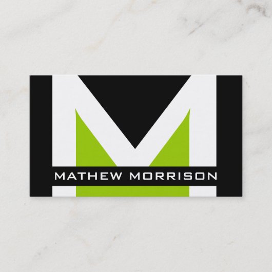 Cartes de visite modernes de monogramme (Devant)
