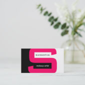 Cartes de visite modernes de monogramme (Debout devant)