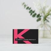 Cartes de visite modernes de monogramme (Debout devant)