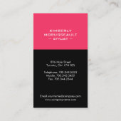 Cartes de visite modernes de monogramme (Dos)