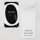 Cartes de visite modernes de monogramme (Devant / Derrière)