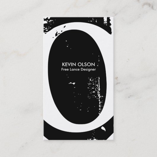 Cartes de visite modernes de monogramme (Devant)