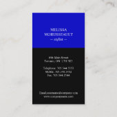 Cartes de visite modernes de monogramme (Dos)