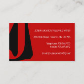 Cartes de visite modernes de monogramme (Dos)