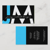 Cartes de visite modernes de monogramme (Devant / Derrière)
