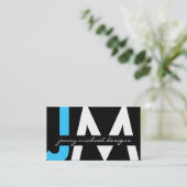 Cartes de visite modernes de monogramme (Debout devant)