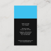 Cartes de visite modernes de monogramme (Dos)