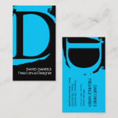 Cartes de visite modernes de monogramme (Devant / Derrière)