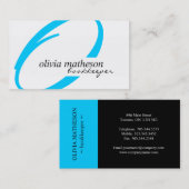 Cartes de visite modernes de monogramme (Devant / Derrière)