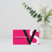 Cartes de visite modernes de monogramme (Debout devant)