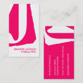 Cartes de visite modernes de monogramme (Devant / Derrière)