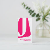 Cartes de visite modernes de monogramme (Debout devant)