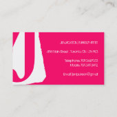 Cartes de visite modernes de monogramme (Dos)