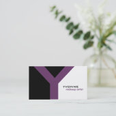 Cartes de visite modernes de monogramme (Debout devant)