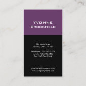 Cartes de visite modernes de monogramme (Dos)