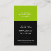 Cartes de visite modernes de monogramme (Dos)