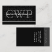 Cartes de visite modernes de monogramme (Devant / Derrière)