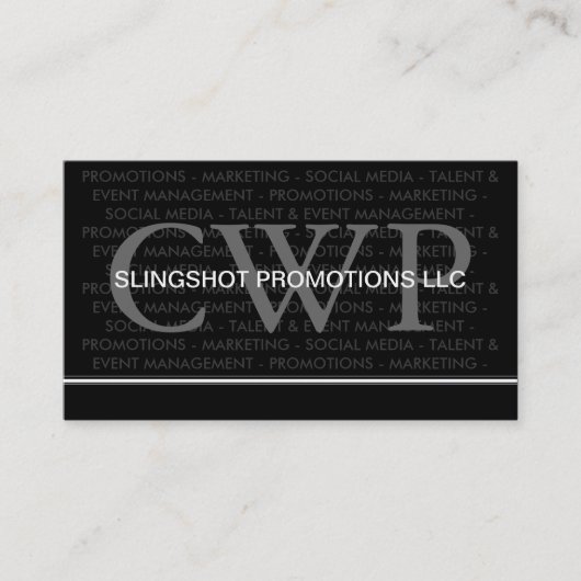Cartes de visite modernes de monogramme (Devant)