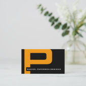Cartes de visite modernes de monogramme (Debout devant)