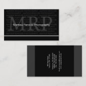 Cartes de visite modernes de monogramme (Devant / Derrière)