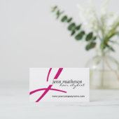 Cartes de visite modernes de monogramme (Debout devant)