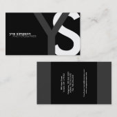 Cartes de visite modernes de monogramme (Devant / Derrière)