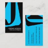 Cartes de visite modernes de monogramme (Devant / Derrière)