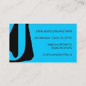 Cartes de visite modernes de monogramme (Dos)