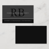 Cartes de visite modernes de monogramme (Devant / Derrière)