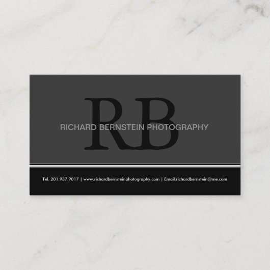 Cartes de visite modernes de monogramme (Devant)