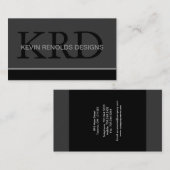 Cartes de visite modernes de monogramme (Devant / Derrière)