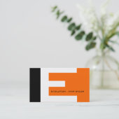 Cartes de visite modernes de monogramme (Debout devant)