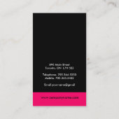 Cartes de visite modernes de monogramme (Dos)