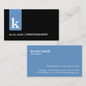 Cartes de visite modernes de monogramme (Devant / Derrière)