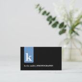 Cartes de visite modernes de monogramme (Debout devant)