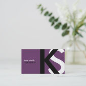 Cartes de visite modernes de monogramme (Debout devant)