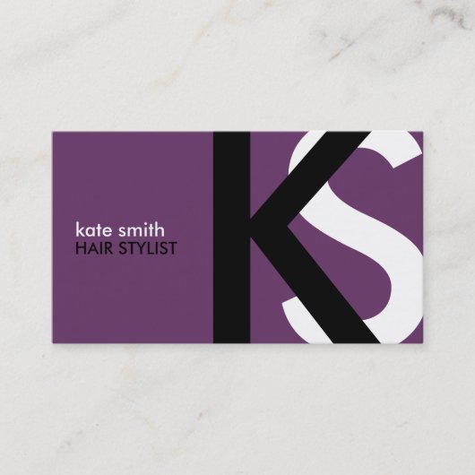 Cartes de visite modernes de monogramme (Devant)
