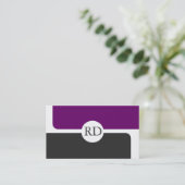 Cartes de visite modernes de monogramme (Debout devant)