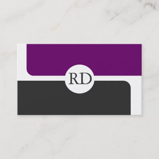 Cartes de visite modernes de monogramme (Devant)