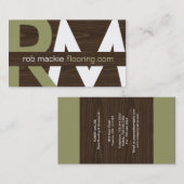 Cartes de visite modernes de monogramme (Devant / Derrière)