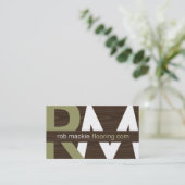 Cartes de visite modernes de monogramme (Debout devant)