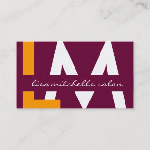 Cartes de visite modernes de monogramme