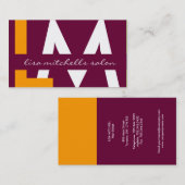 Cartes de visite modernes de monogramme (Devant / Derrière)