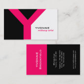 Cartes de visite modernes de monogramme (Devant / Derrière)